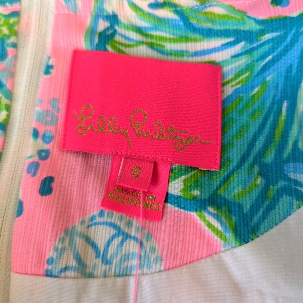 Lilly Pulitzer Delia Stretch Shift Dress Hip Nautic 6 - Picture 14 of 15